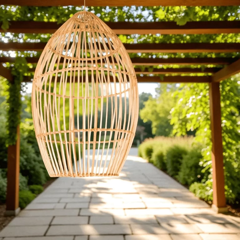 lamparas de lujo para exterior en ratan