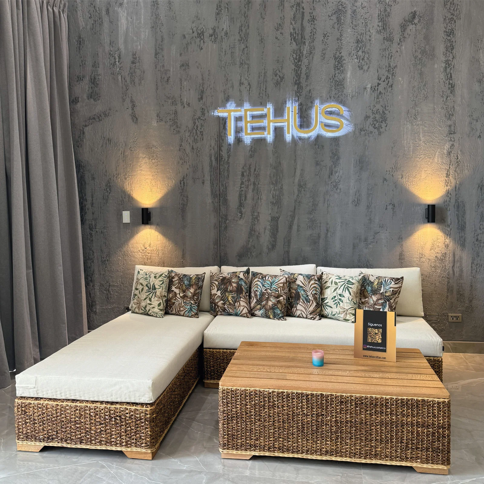 Sala Atenas en L rattan