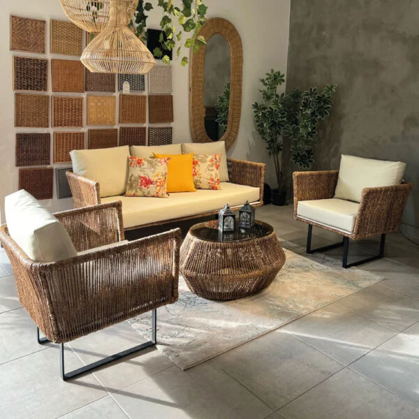 Sala en rattan sintético