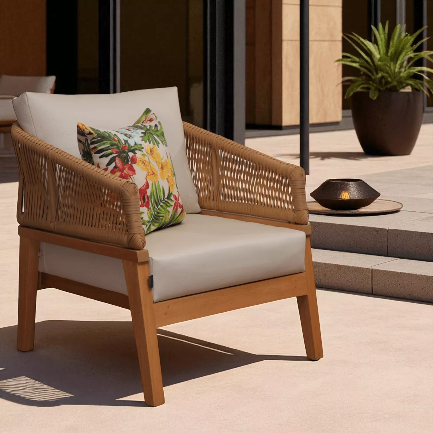 Silla de lujo ratán tejida a mano en Colombia