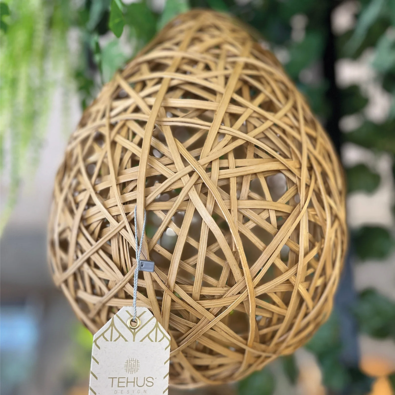 Lampara Nido en fibras naturales (Mamure)