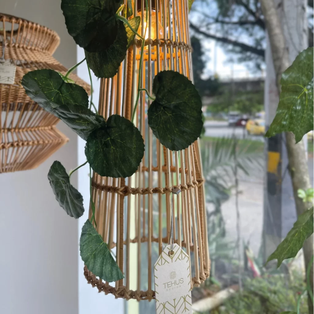 Lámpara Torre de rattan