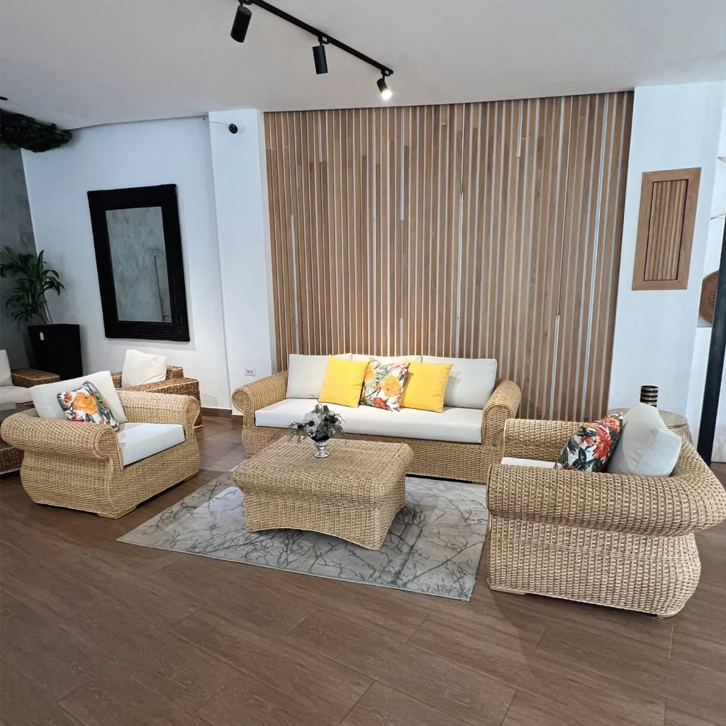 Sala Tará Tejido a mano en fibras naturales (Yared) color wengué